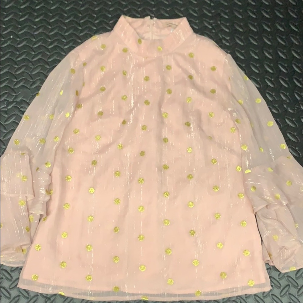 Philippa Textured Blouse Anthropologie Hutch Metal - Picture 2 of 5